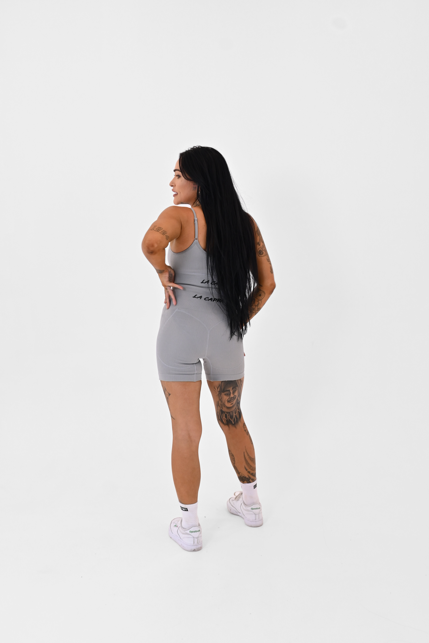 Smokey Grey V1 Ribbed Mini Bike Shorts