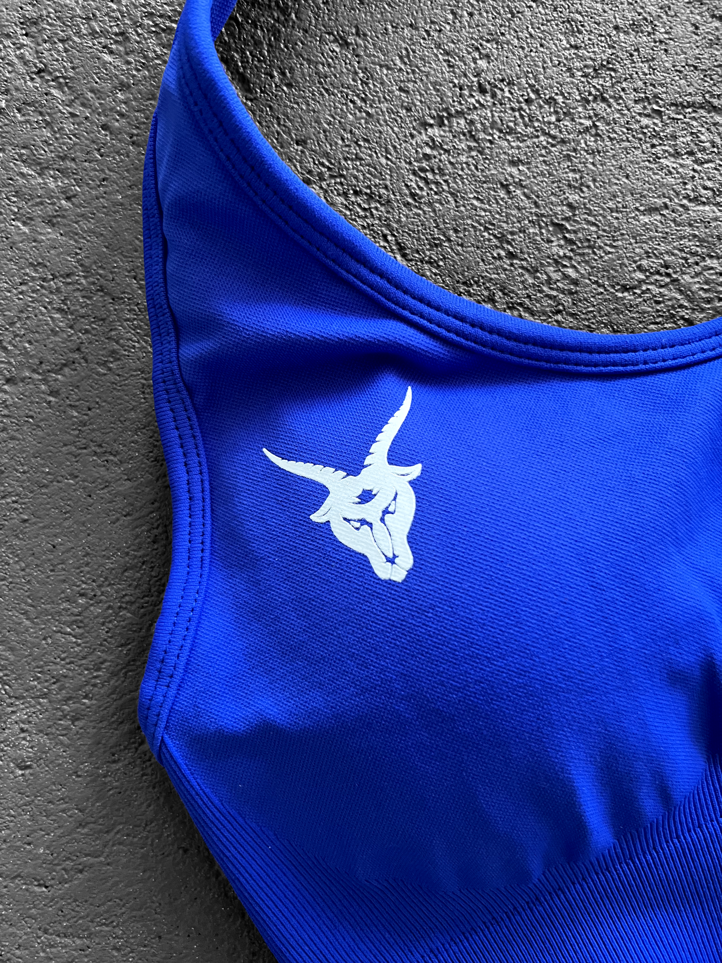 Electric Blue La Capra Halter Crop